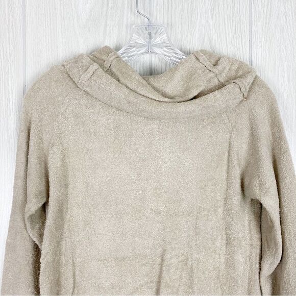 Soft Surroundings | Tan Cowl Neck Fuzzy Sweater Size Small P - Picture 6 of 9